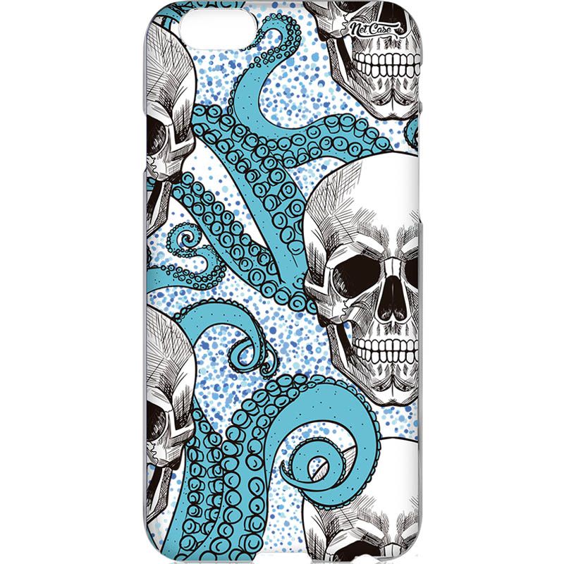Capa Silicone NetCase Transparente Crânios e Polvos