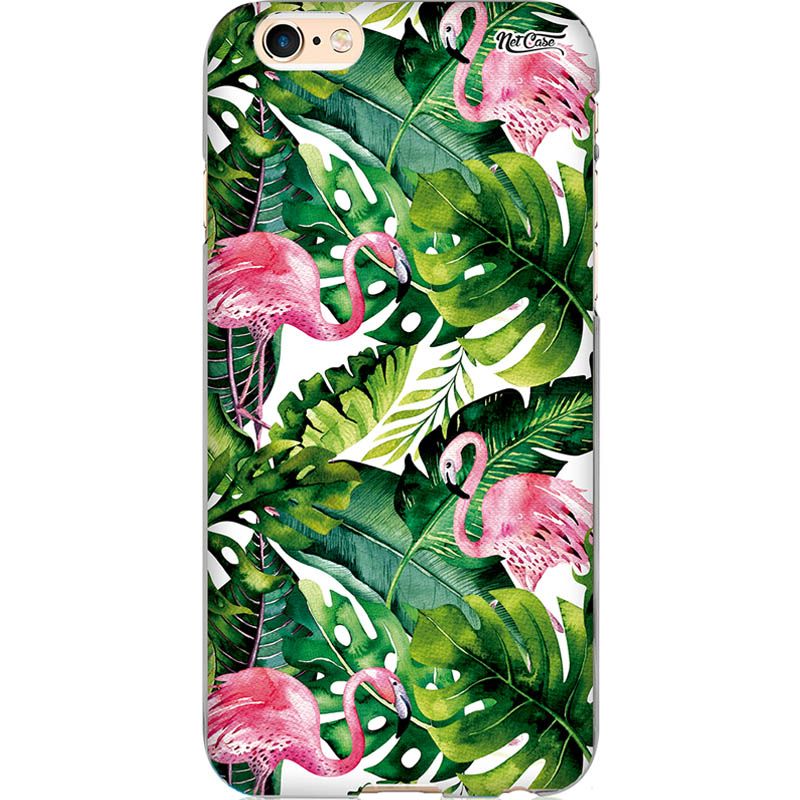 Capa Silicone NetCase Chapada Flamingo Folhas