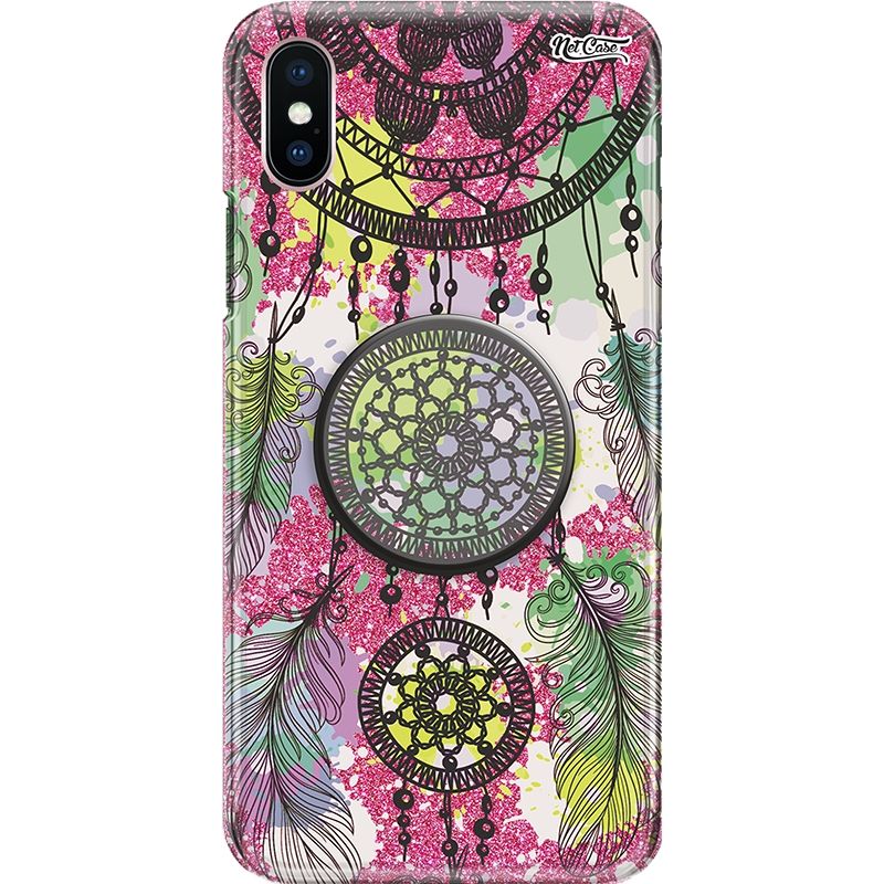 Capa Netcase Glitter + Pop 3in1 Pink - Filtro Verde e Amarelo