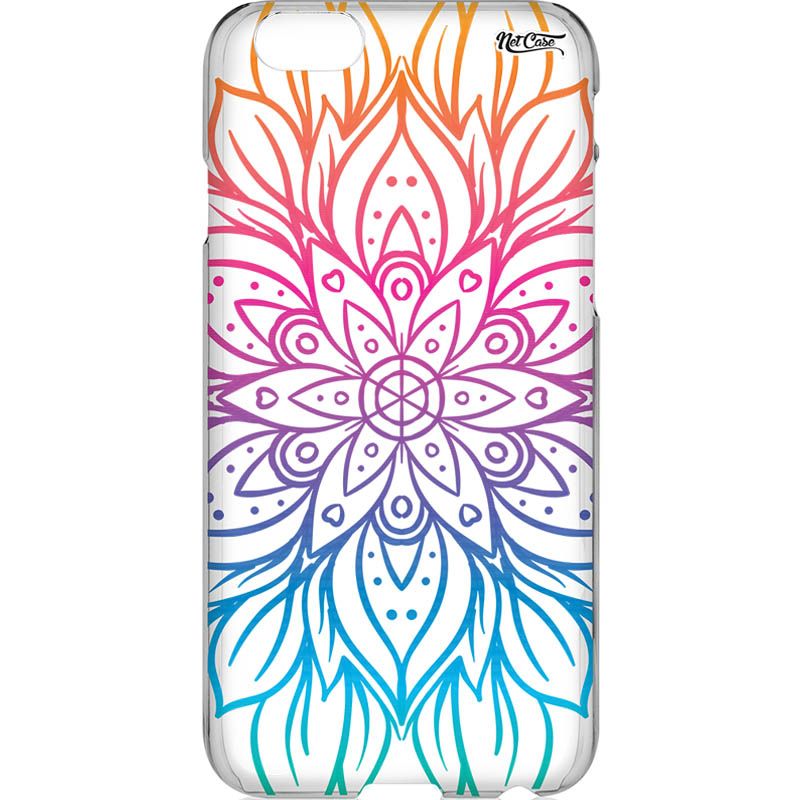 Capa Silicone NetCase Transparente Flor de Lótus Corações