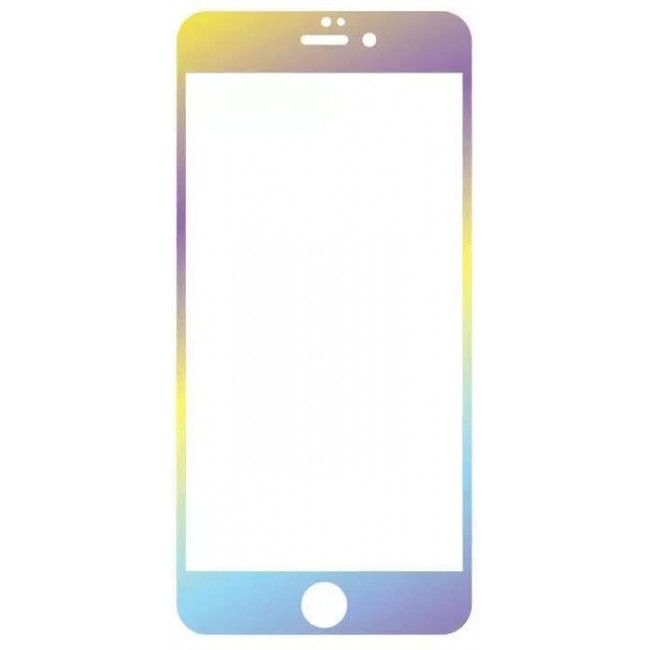 Película de Vidro Temperado Frente e Verso Color Full para IPhone 5/5S - Amarelo, Roxo e Azul