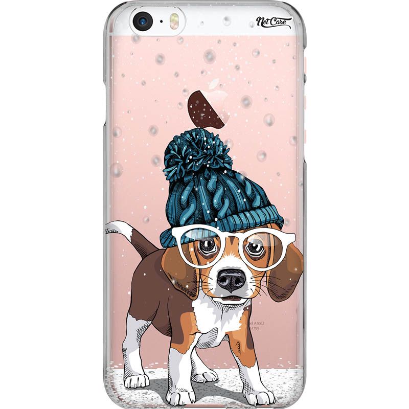 Capa Silicone NetCase Transparente Winter Dog