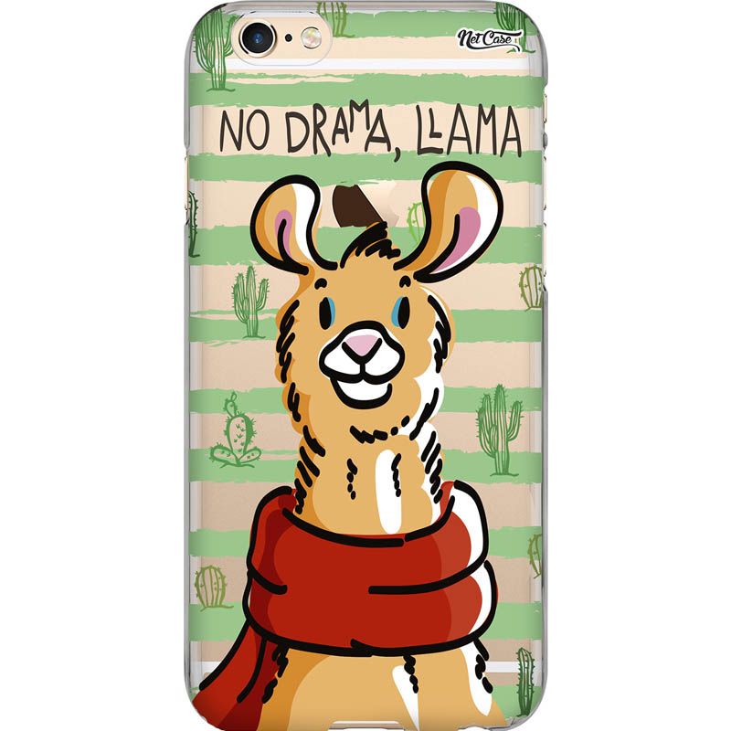 Capa Silicone NetCase Transparente No Drama, Llama