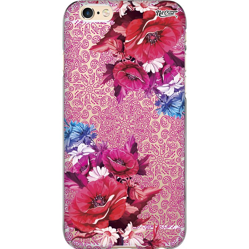 Capa Silicone NetCase Transparente Mandalas Floral em Diagonal