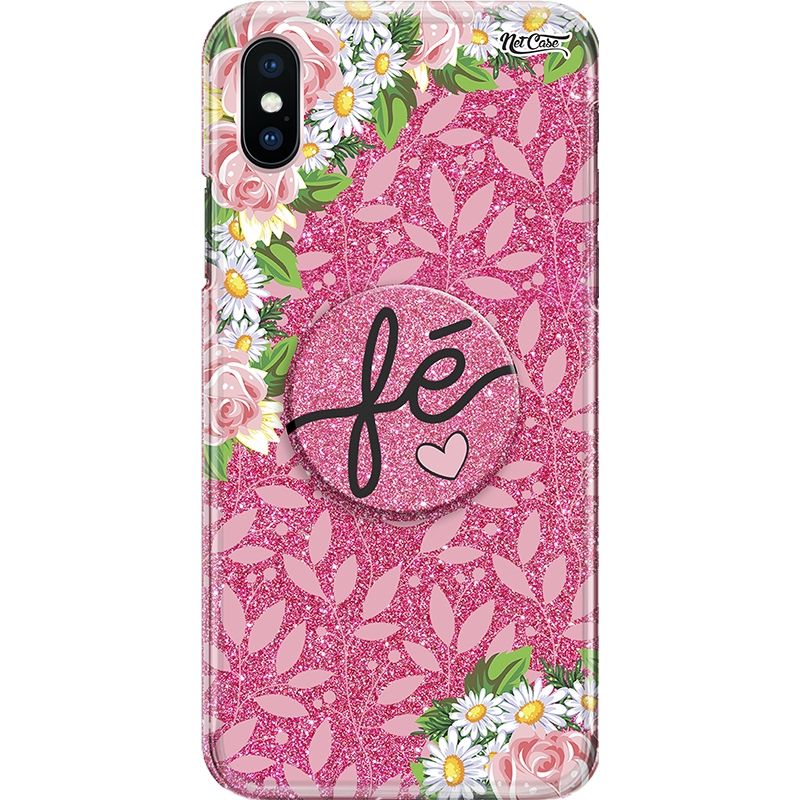 Capa Netcase Glitter + Pop 3in1 Pink - Arranjos Margaridas e Rosas