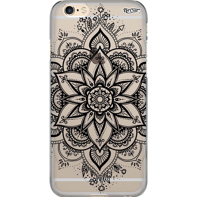 Capa Silicone NetCase Transparente Mandala Flor de Lótus