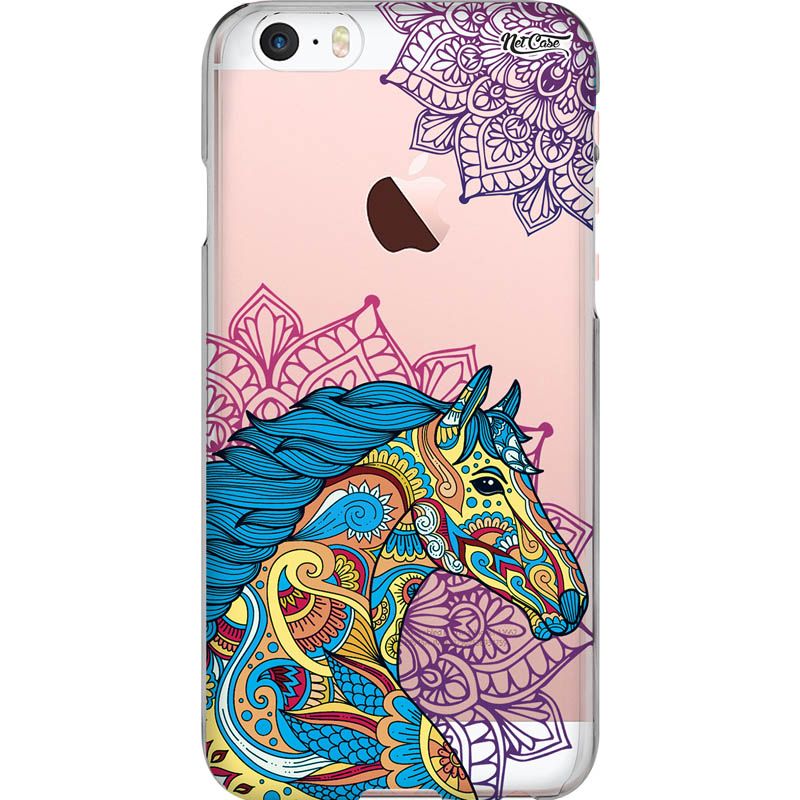 Capa Silicone NetCase Transparente Mandala Horse