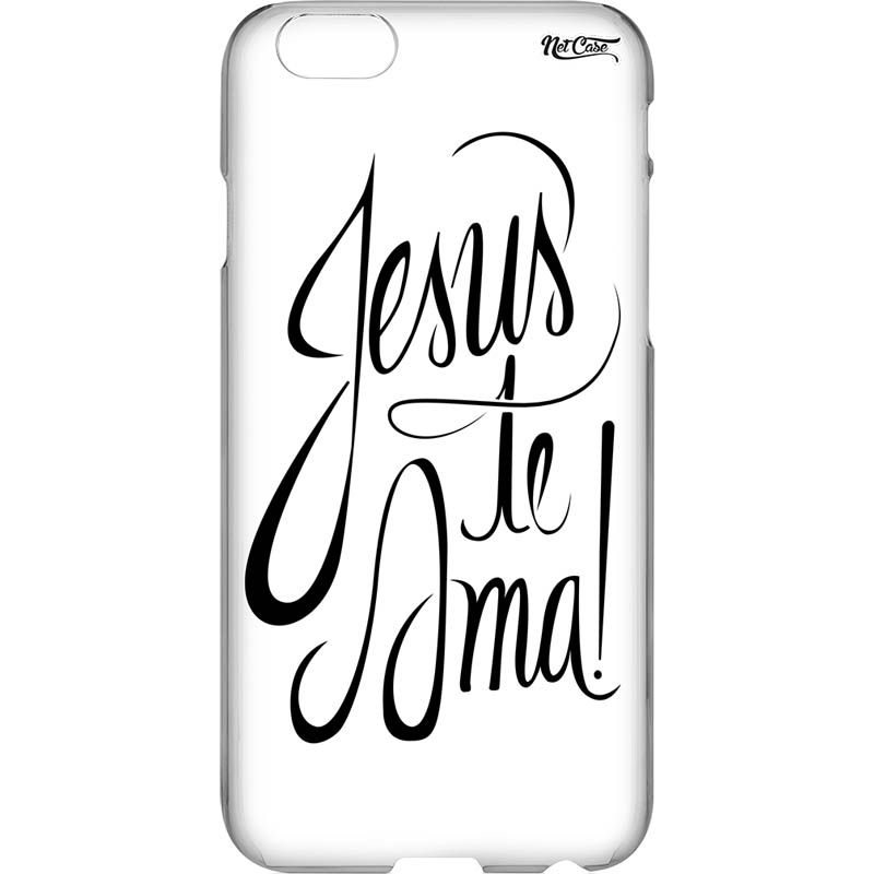 Capa Silicone NetCase Transparente Jesus Te Ama!