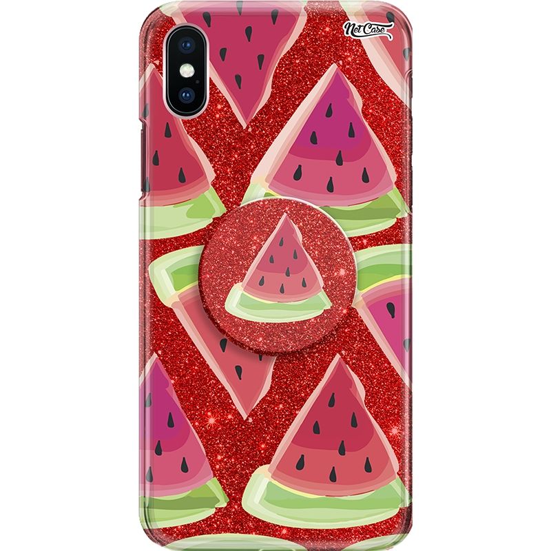 Capa Netcase Glitter + Pop 3in1 Vermelho - Cortes de Melancia