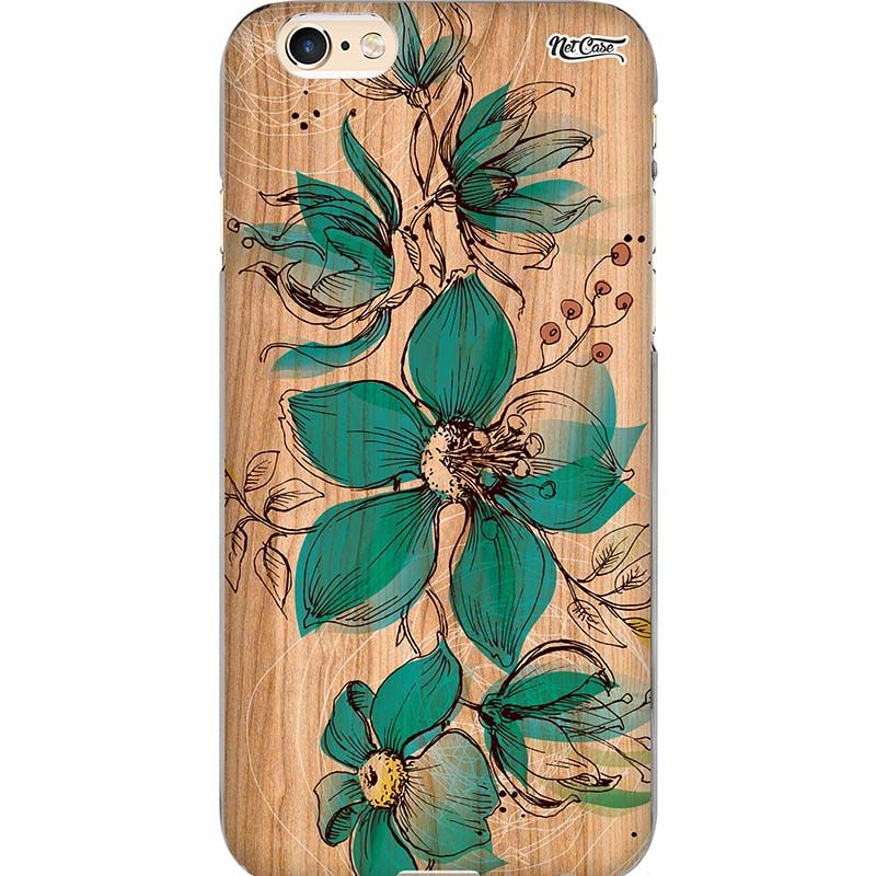 Capa Silicone NetCase Chapada Madeira Green Flowers