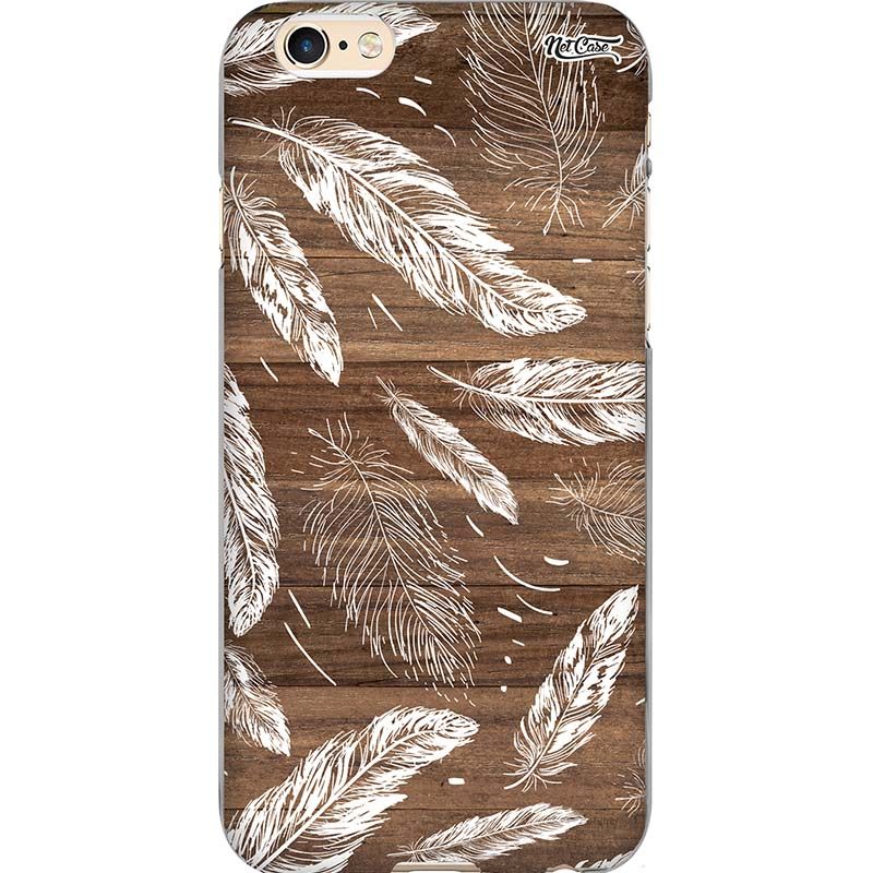 Capa Silicone NetCase Chapada Madeira White Feathers