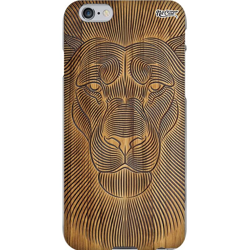Capa Silicone NetCase Chapada Madeira Leão Gravura