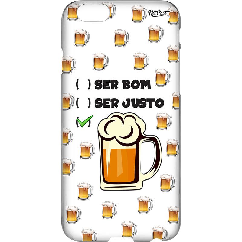 Capa Silicone NetCase Transparente ''Ser Bom, Ser Justo, SER Veja''