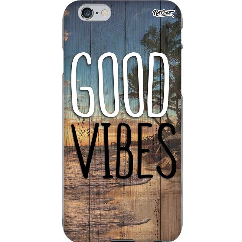 Capa Silicone NetCase Chapada Madeira Praia Good Vibes