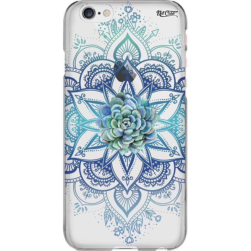 Capa Silicone NetCase Transparente Blue Lotus Flower