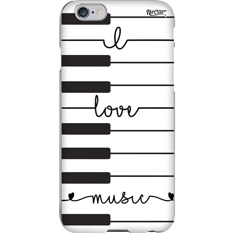 Capa Silicone NetCase Chapada Teclas Piano: Love Music