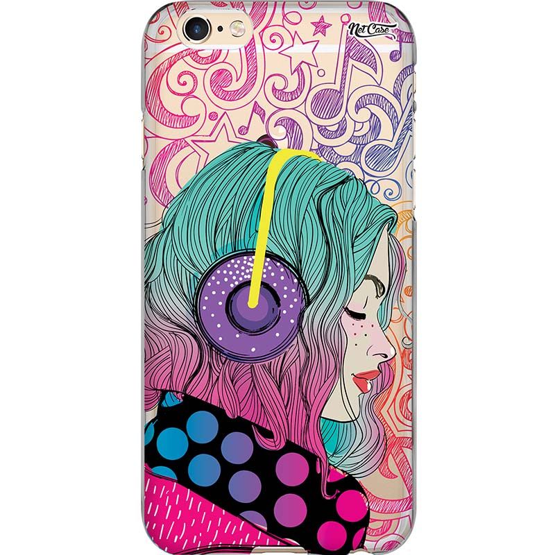 Capa Silicone NetCase Transparente Girl Color