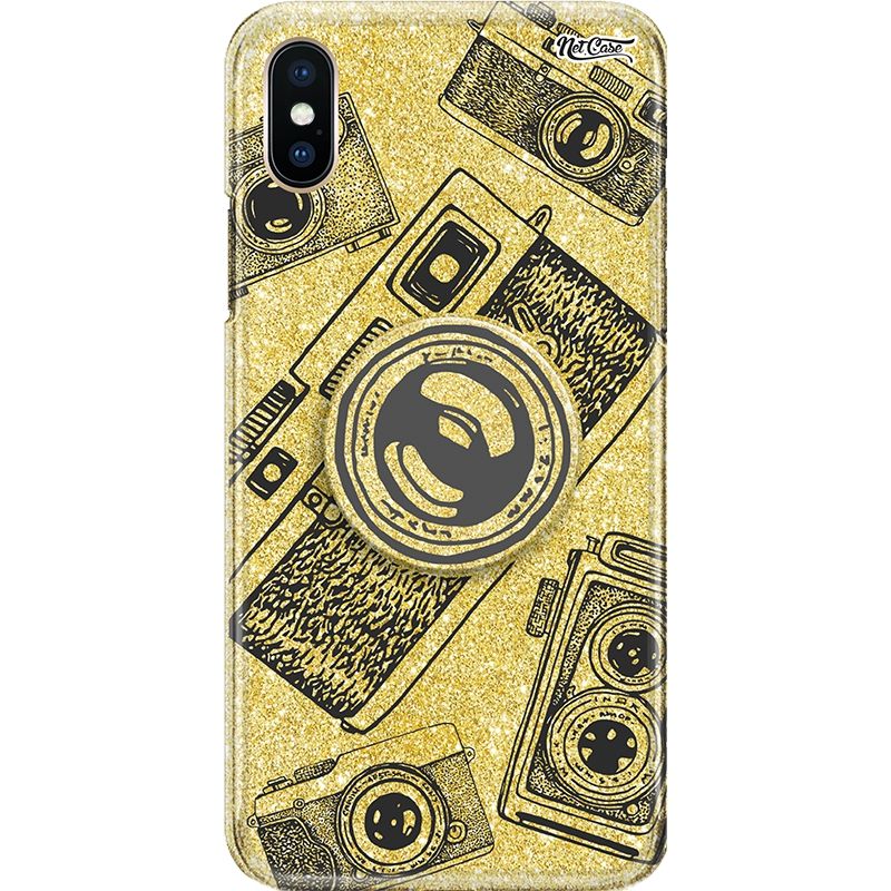 Capa Netcase Glitter + Pop 3in1 Dourado - Photographic Cameras