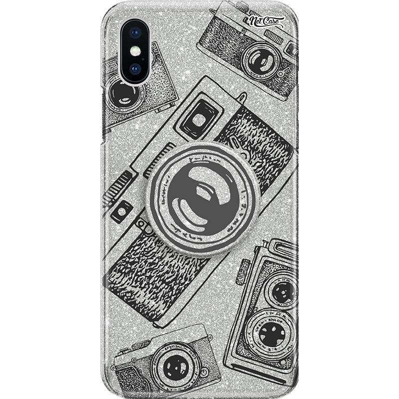 Capa Netcase Glitter + Pop 3in1 Prata - Photographic Cameras