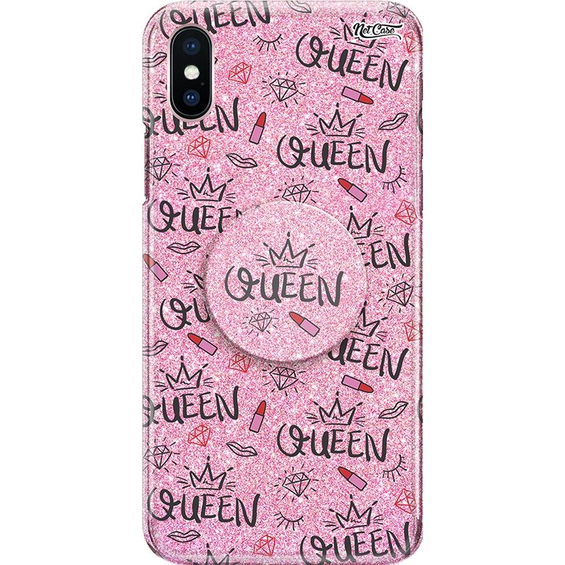 Capa Netcase Glitter + Pop 3in1 Rosa - Queen