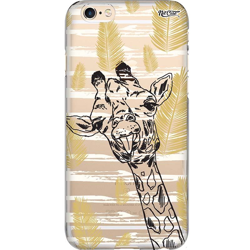 Capa Silicone NetCase Transparente Giraffe Tongue