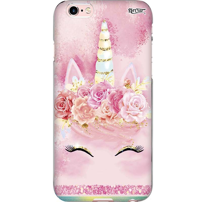 Capa Silicone NetCase Chapada Chifre Unicórnio Floral