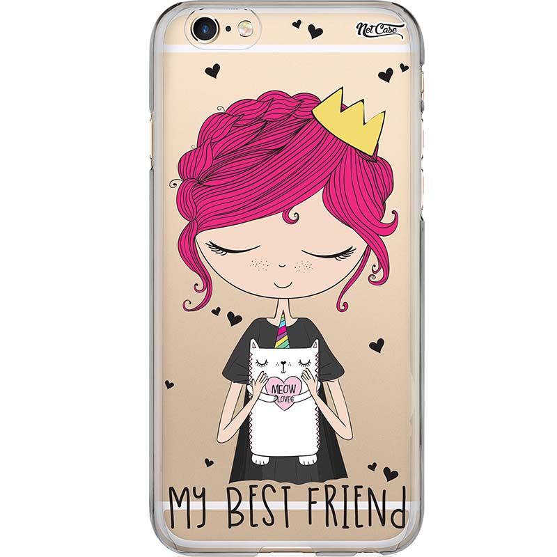 Capa Silicone NetCase Transparente Unicorn Cat: My Best Friend