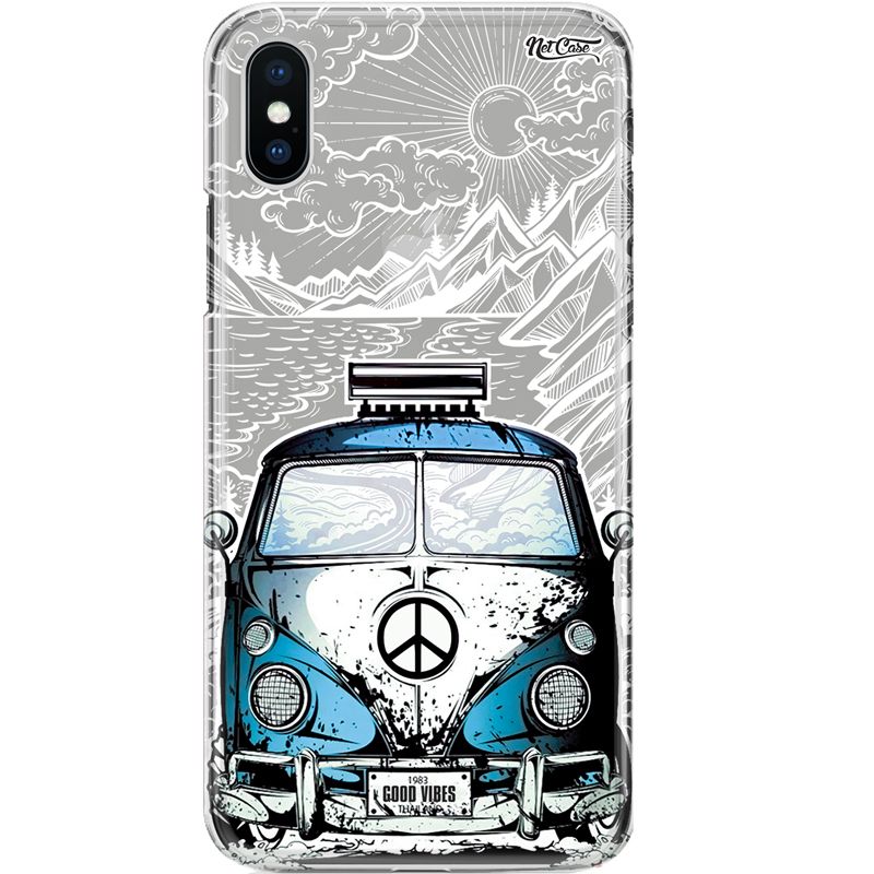 Capa Silicone NetCase Transparente Kombi Good Vibes