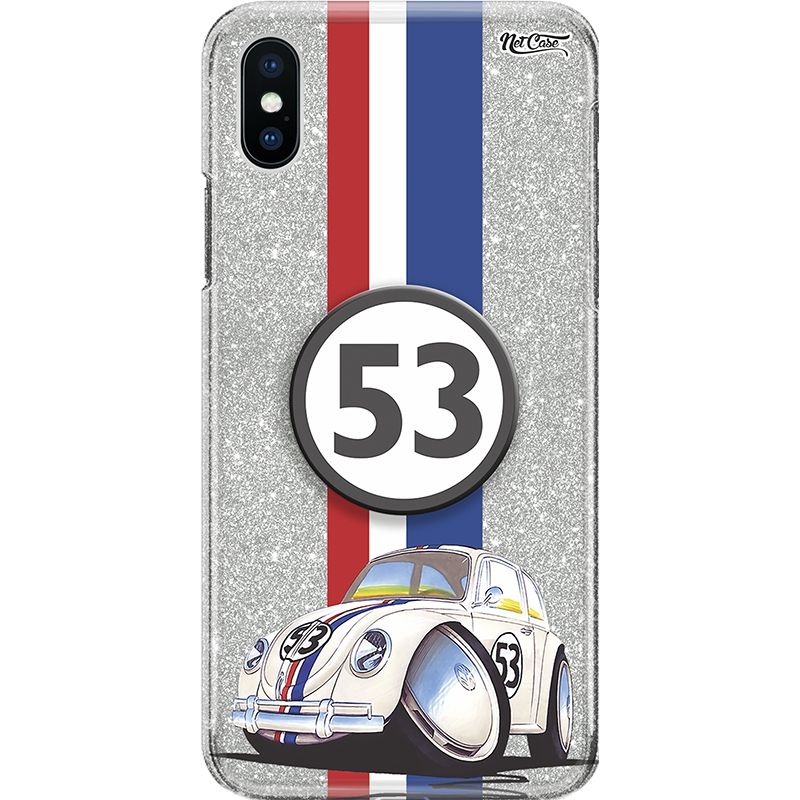 Capa Netcase Glitter + Pop 3in1 Prata - Fusca 53