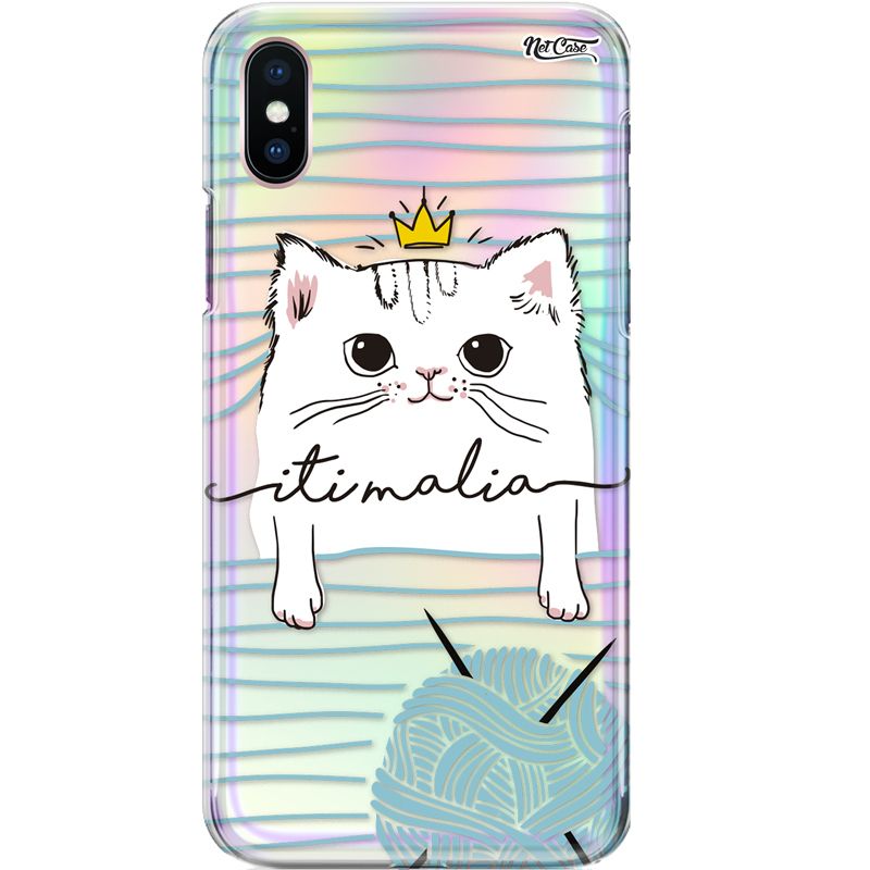 Capa Silicone NetCase Holográfica Cat Iti Malia