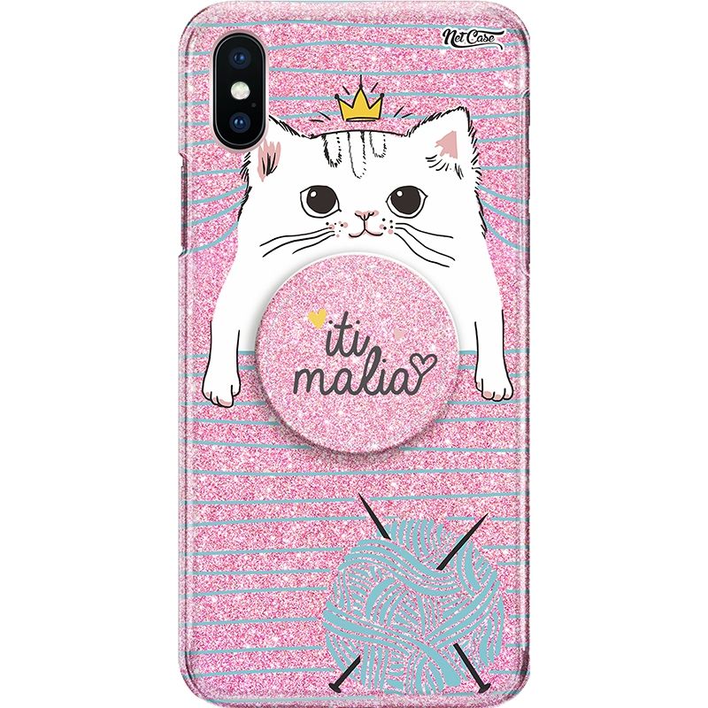 Capa Netcase Glitter + Pop 3in1 Rosa - Cat Iti Malia