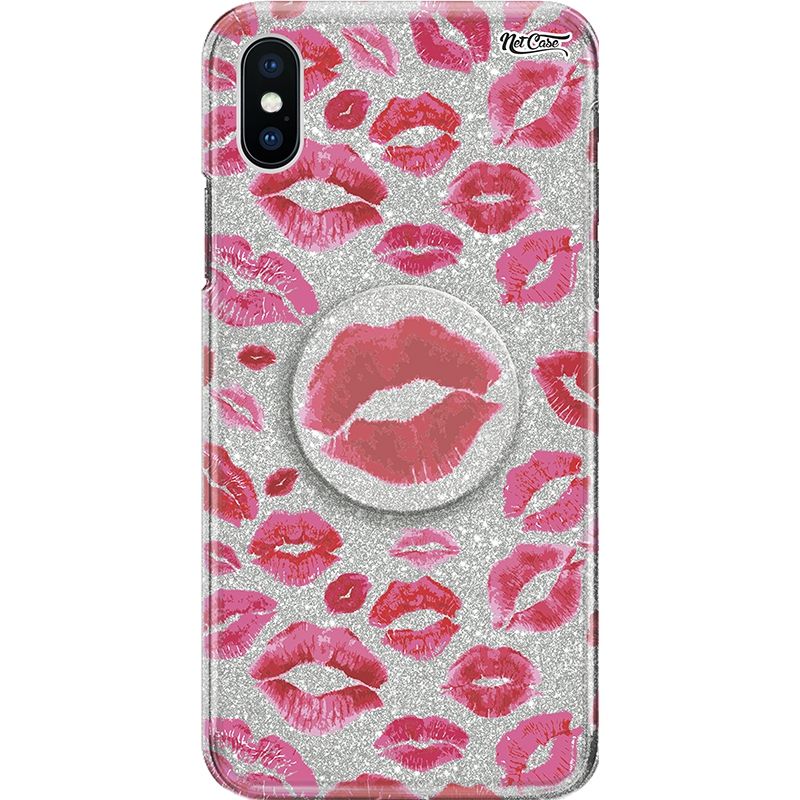 Capa Netcase Glitter + Pop 3in1 Prata - Marcas de Batom