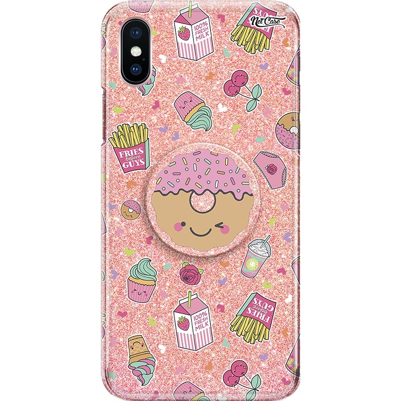 Capa Netcase Glitter + Pop 3in1 Rosê - Candy Girls