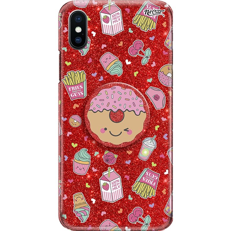 Capa Netcase Glitter + Pop 3in1 Vermelho - Candy Girls