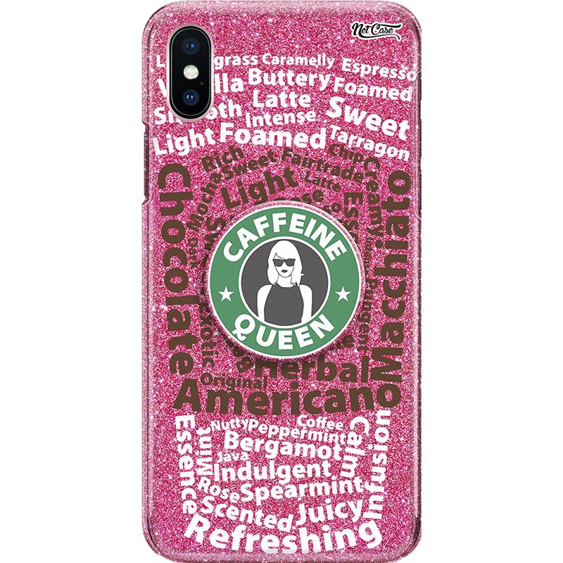 Capa Netcase Glitter + Pop 3in1 Pink - Starb. Caffeine Queen