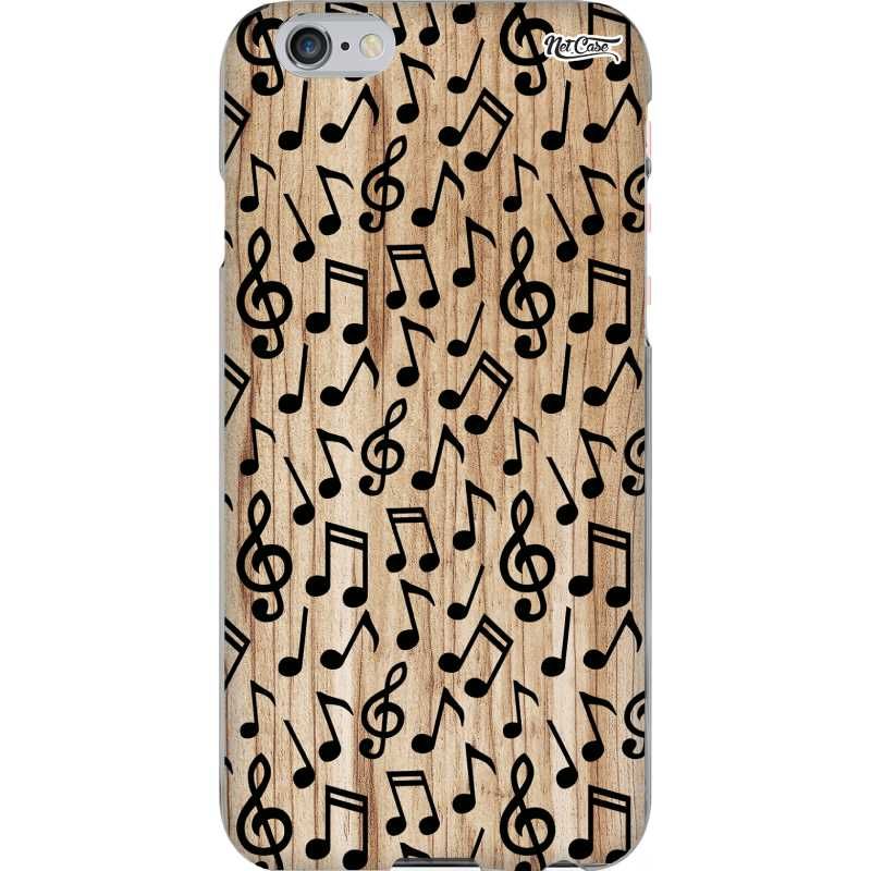 Capa Silicone NetCase Chapada Madeira Notas Musicais