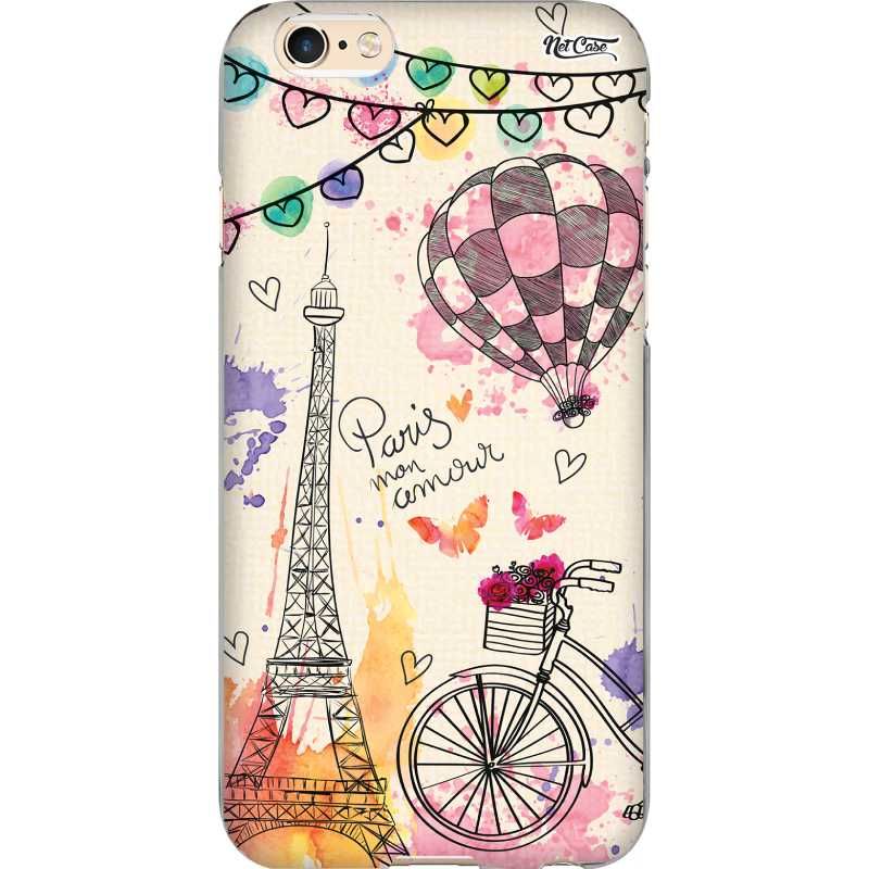 Capa Silicone NetCase Chapada Aquarela Paris Mon Amour