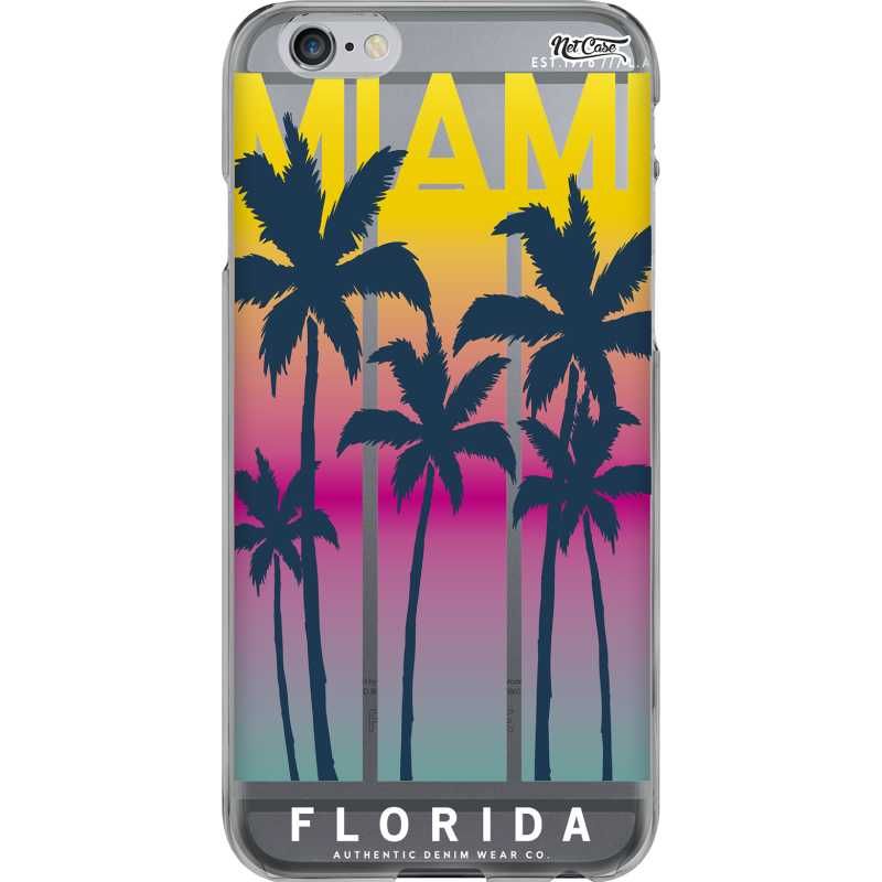 Capa Silicone NetCase Transparente Miami Florida