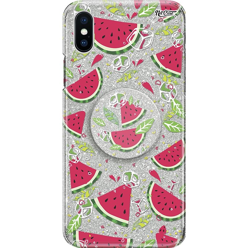 Capa Netcase Glitter + Pop 3in1 Prata - Watermelons Submerged