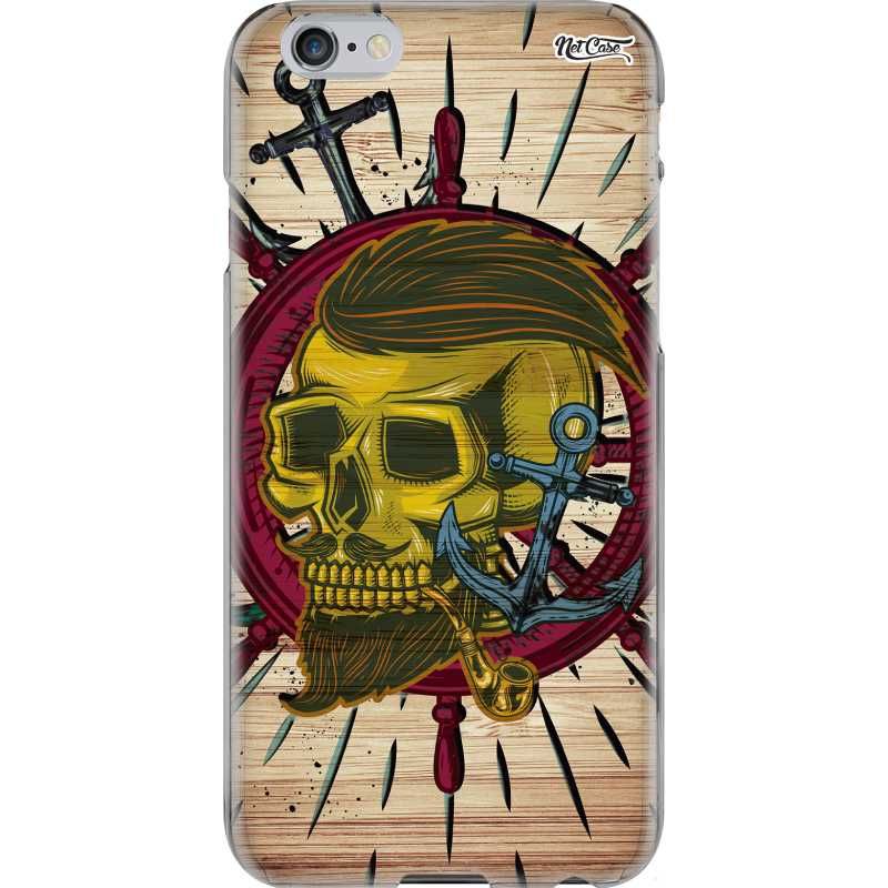 Capa Silicone NetCase Chapada Madeira Crânio Âncora