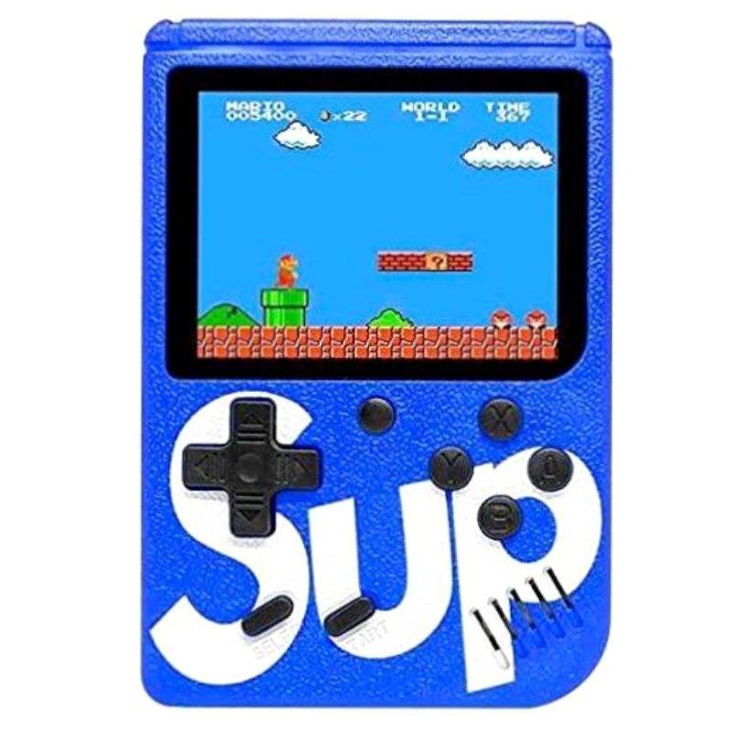 Mini Game Boy Portátil Sup Gme Box 400in1 Tela 3 Pol. - Azul Royal