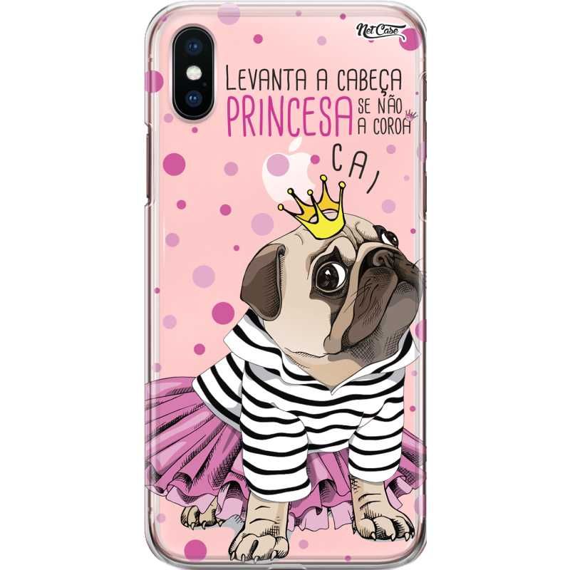 Capa Silicone NetCase Transparente Levanta a Cabeça Princesa...