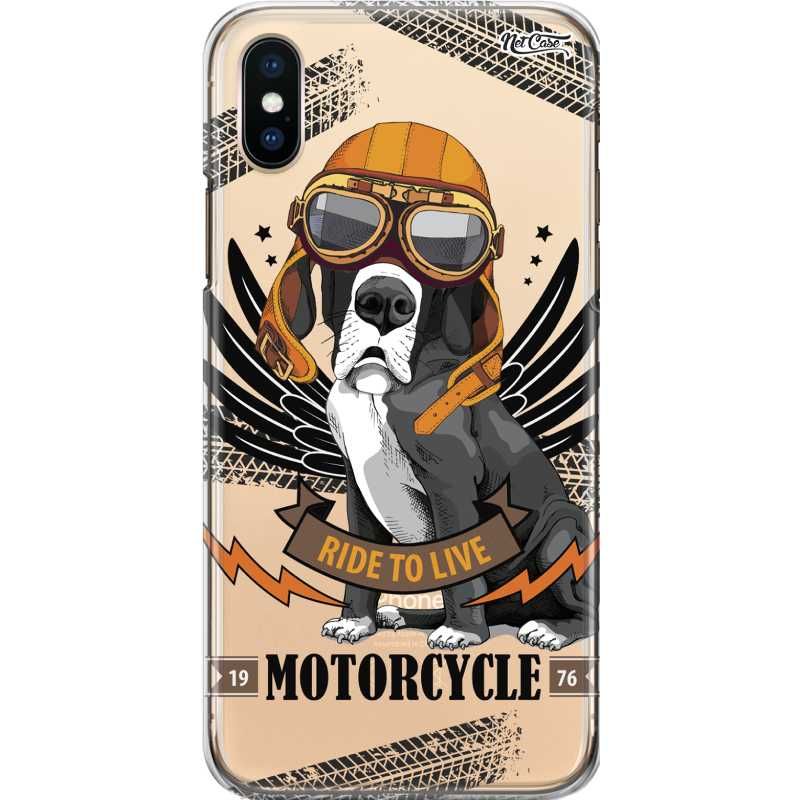 Capa Silicone NetCase Transparente Ride to Live Motorcycle