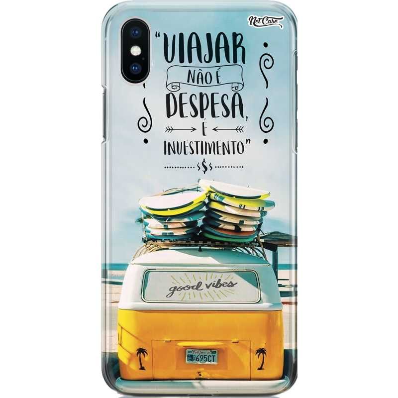 Capa Silicone NetCase Chapada ''Viajar Não É Despesa, É Investimento''