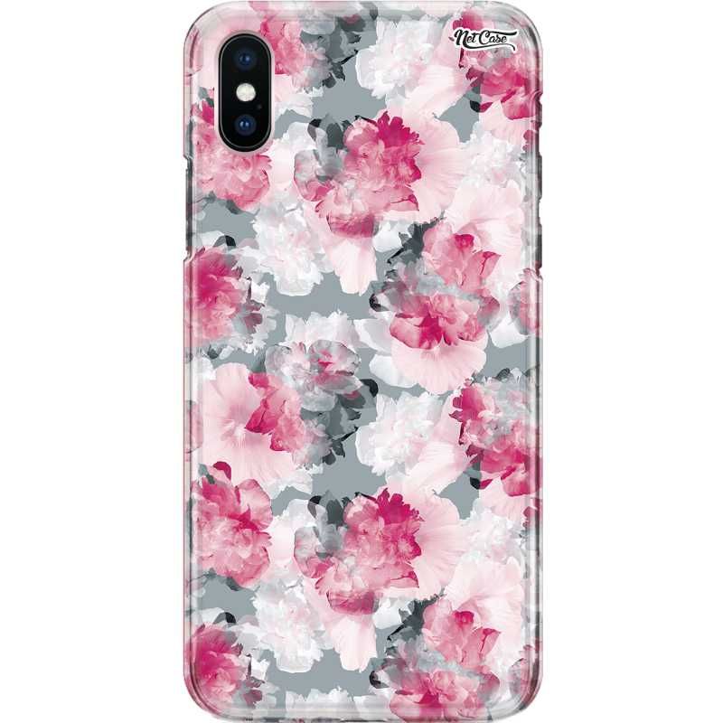 Capa Silicone NetCase Transparente Abstract Flowers