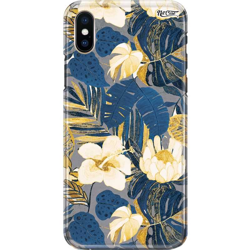 Capa Silicone NetCase Chapada Jardim Amarelo e Azul