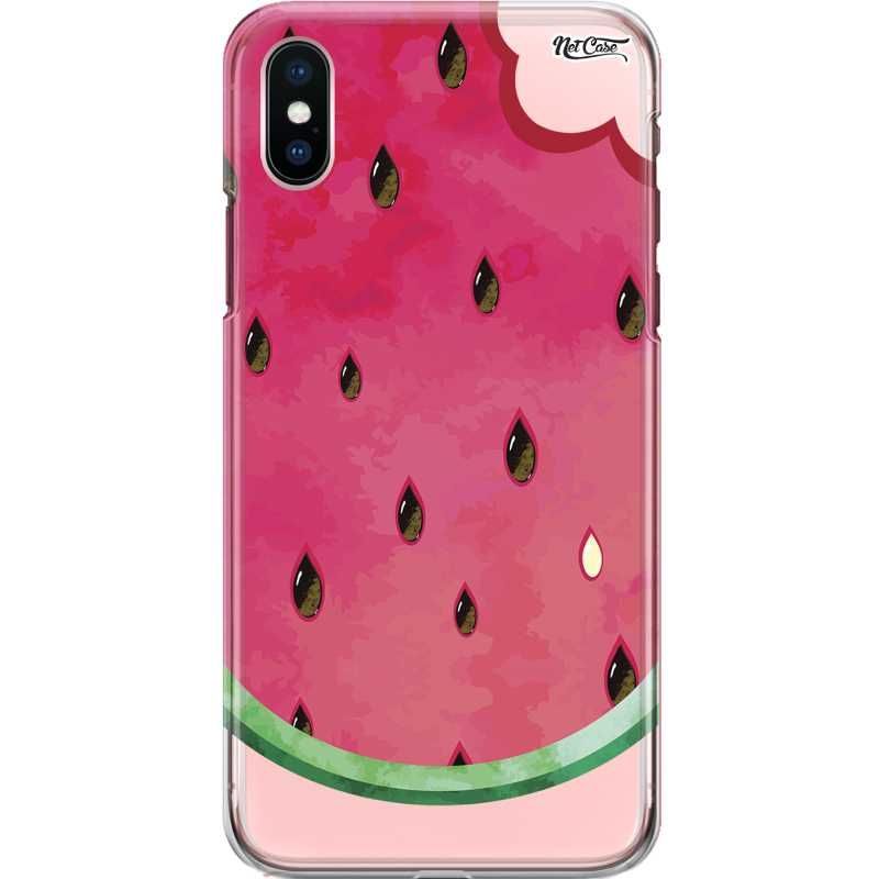 Capa Silicone NetCase Transparente Watermelon Bite