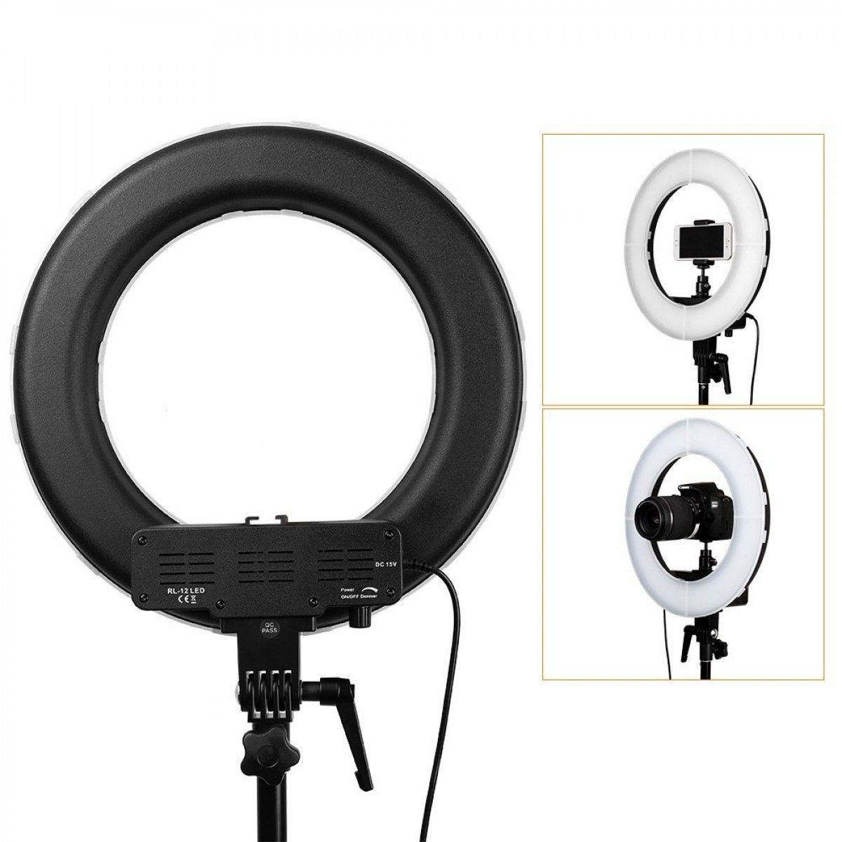 Ring Light GG com Tripé e Suporte Tomate - Iluminador de Led 