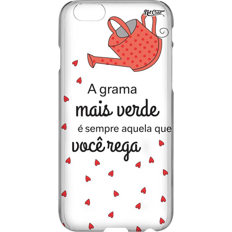 Capa Silicone NetCase Transparente 'A Grama Mais Verde'... 