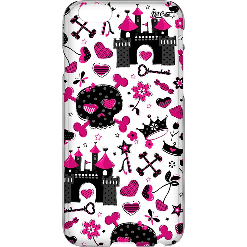 Capa Silicone NetCase Transparente Skull Princess